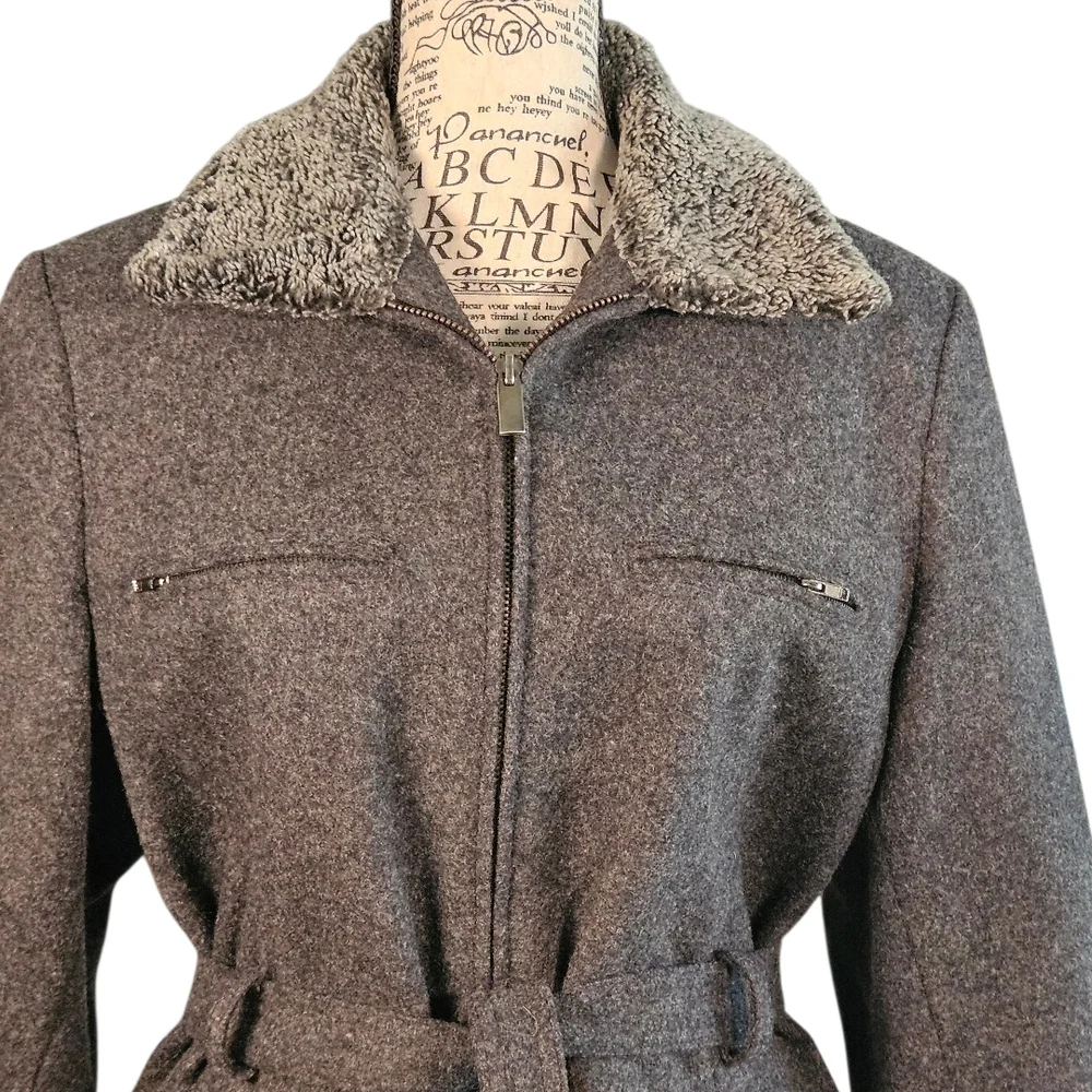 Express Gray Wool Jacket - Picture 4 of 8